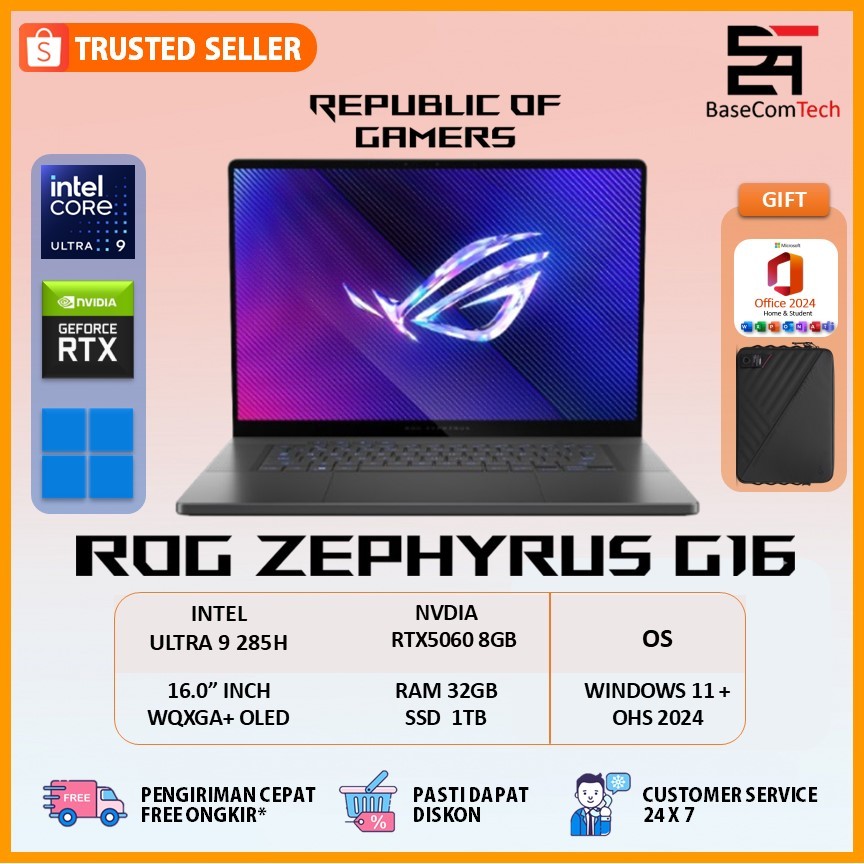 Asus ROG Zephyrus G16 Ultra 9 285H RTX5060 32GB/1TB 16.0 inchi WQXGA+ 240Hz