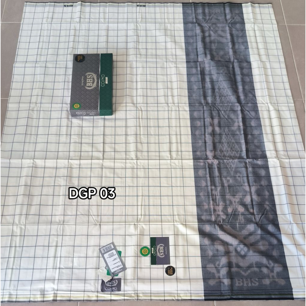 SARUNG BHS COSMO TIPE DGP KOTAK-KOTAK GRADE SILVER