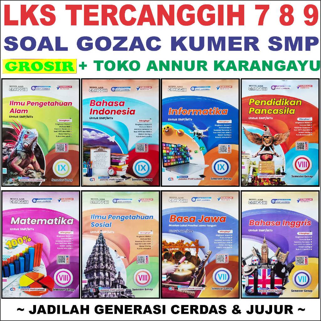 Gozac Buku Lks Smp Kelas 7 8 9 Soal Ulangan Kurikulum Mereka Modul Ajar TER CANGGIH Grosir Latihan B