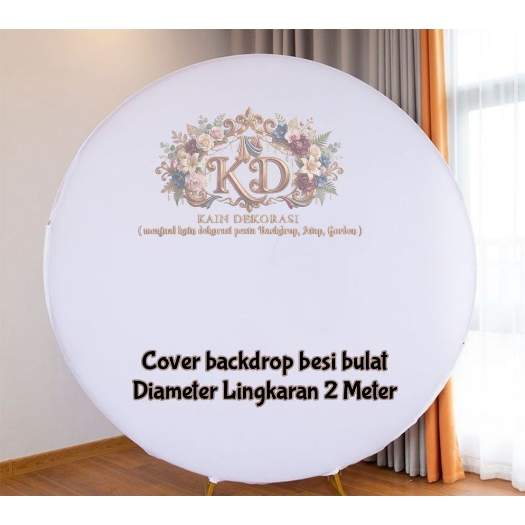 backdrop bulat diameter bulat 2 meter cover kain bulat kain dekorasi pesta