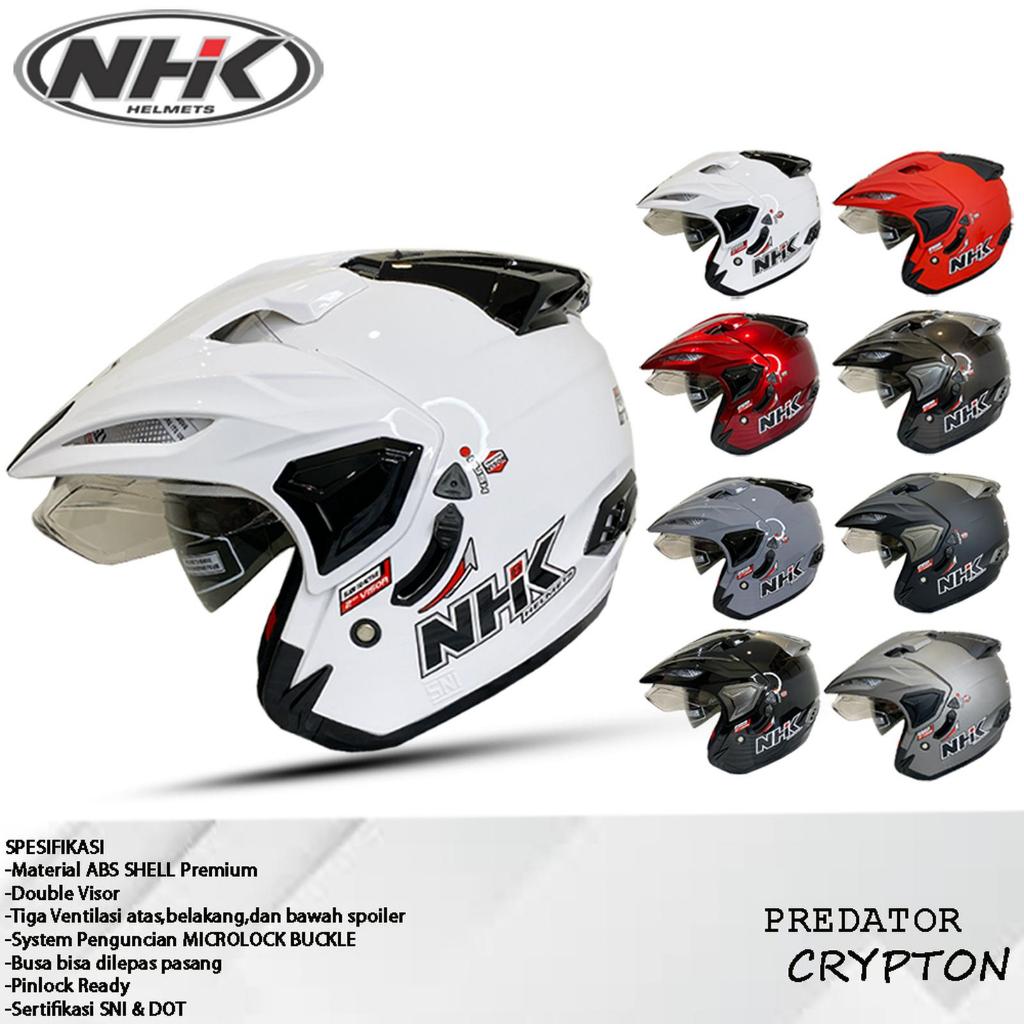 HELM NHK PREDATOR CRYPTON DOUBLE VISOR ORIGINAL