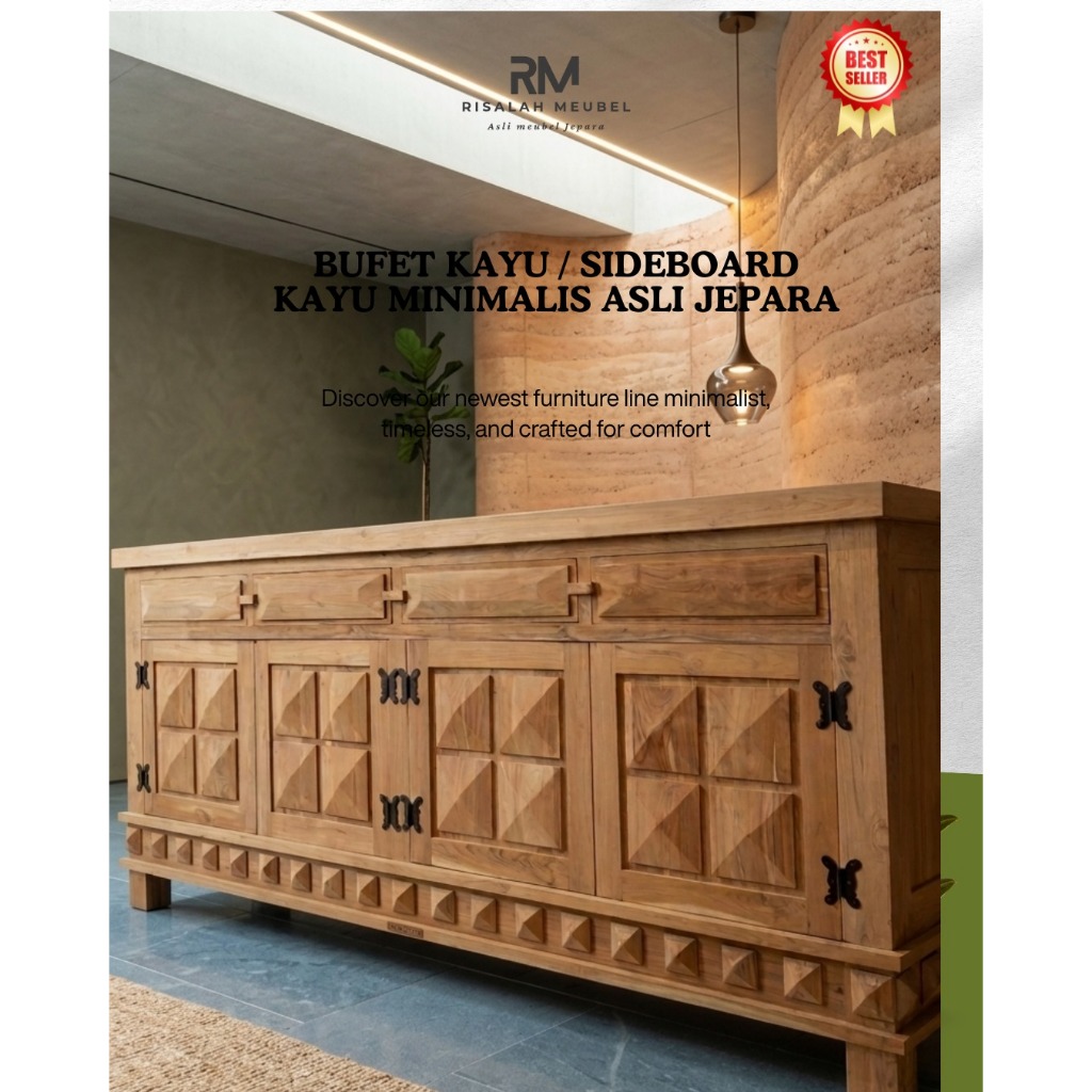 Bufet Kayu ( Sidiboard) Kayu Minimalis Asli Jepara