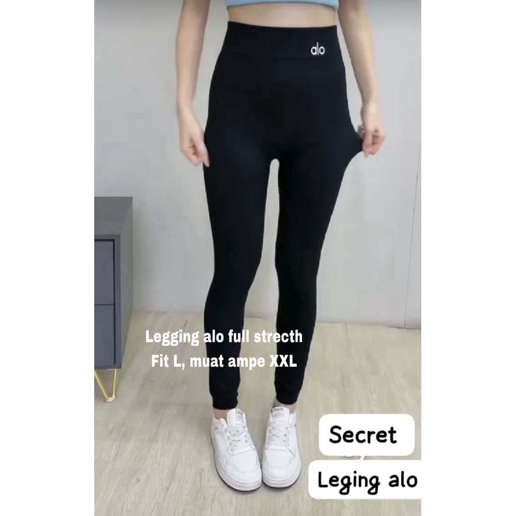 Legging alo celana wanita highwaist stretch legging elastis nyaman