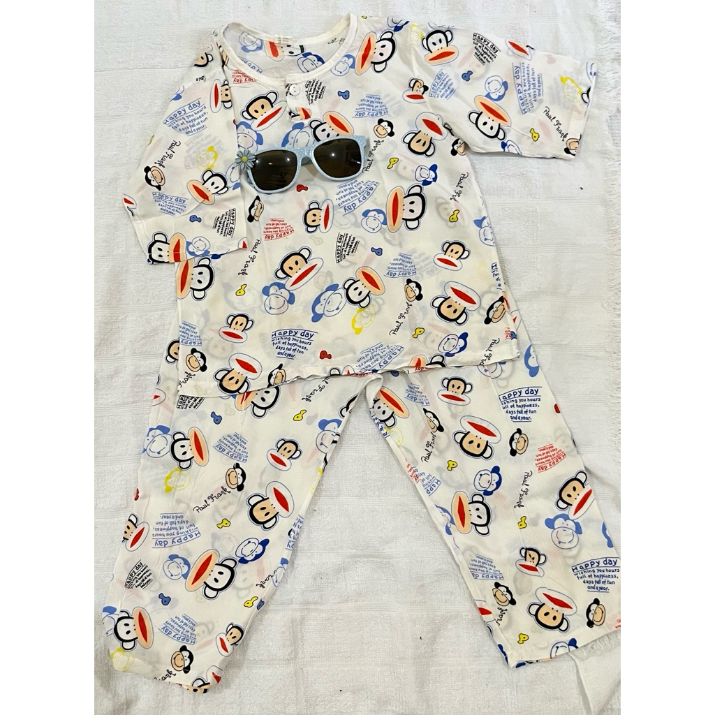 Baju tidur piyama anak size 4-5 tahun preloved (paul frank)