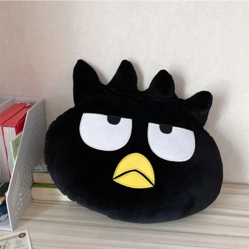 Boneka Plushie Sanrio Badtz Maru Original Hitam 30cm/40cm – Boneka Anime Lembut Lucu Kawaii Hadiah A