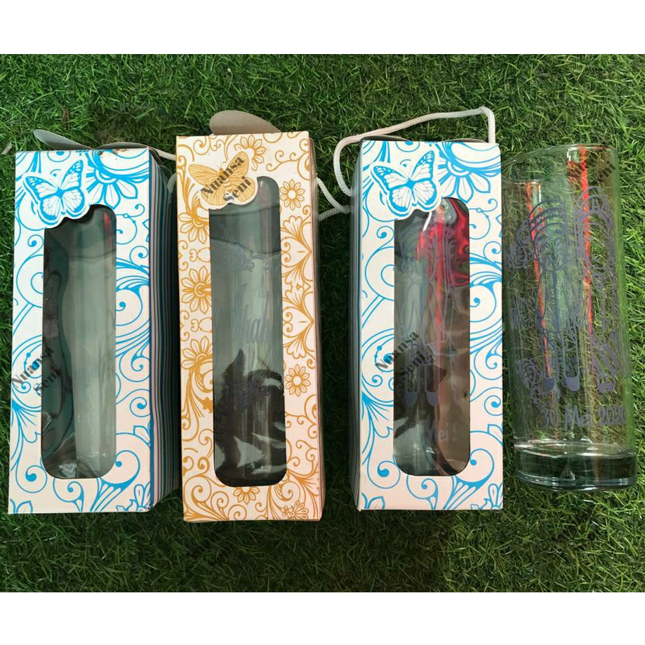 Souvenir Packaging Kemasan Tumbler Paper Box Gelas Bambu Dus Box Gelas H12 Slim