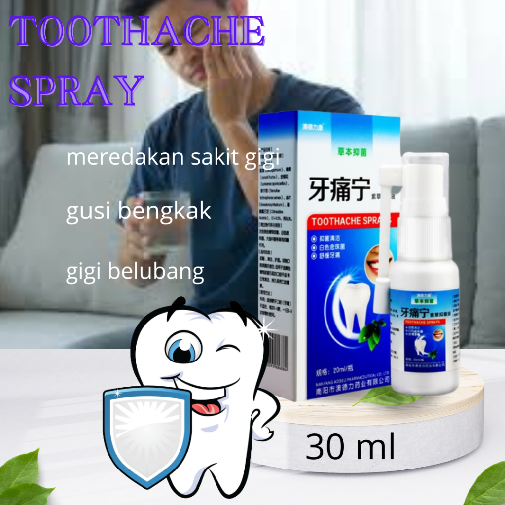 Spray Sakit Gigi Ampuh Obat Gigi Ngilu Berlubang Gusi Bengkak Pereda Nyeri Gigi Cepat Dan Aman