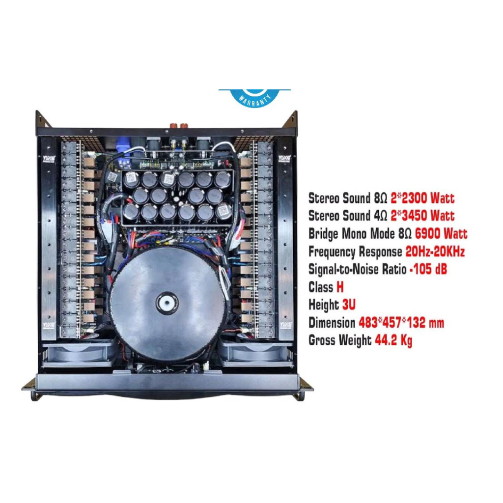 Power Wisdom HDX23002 / HDX-23002 - Amplifier Power 2- Channel