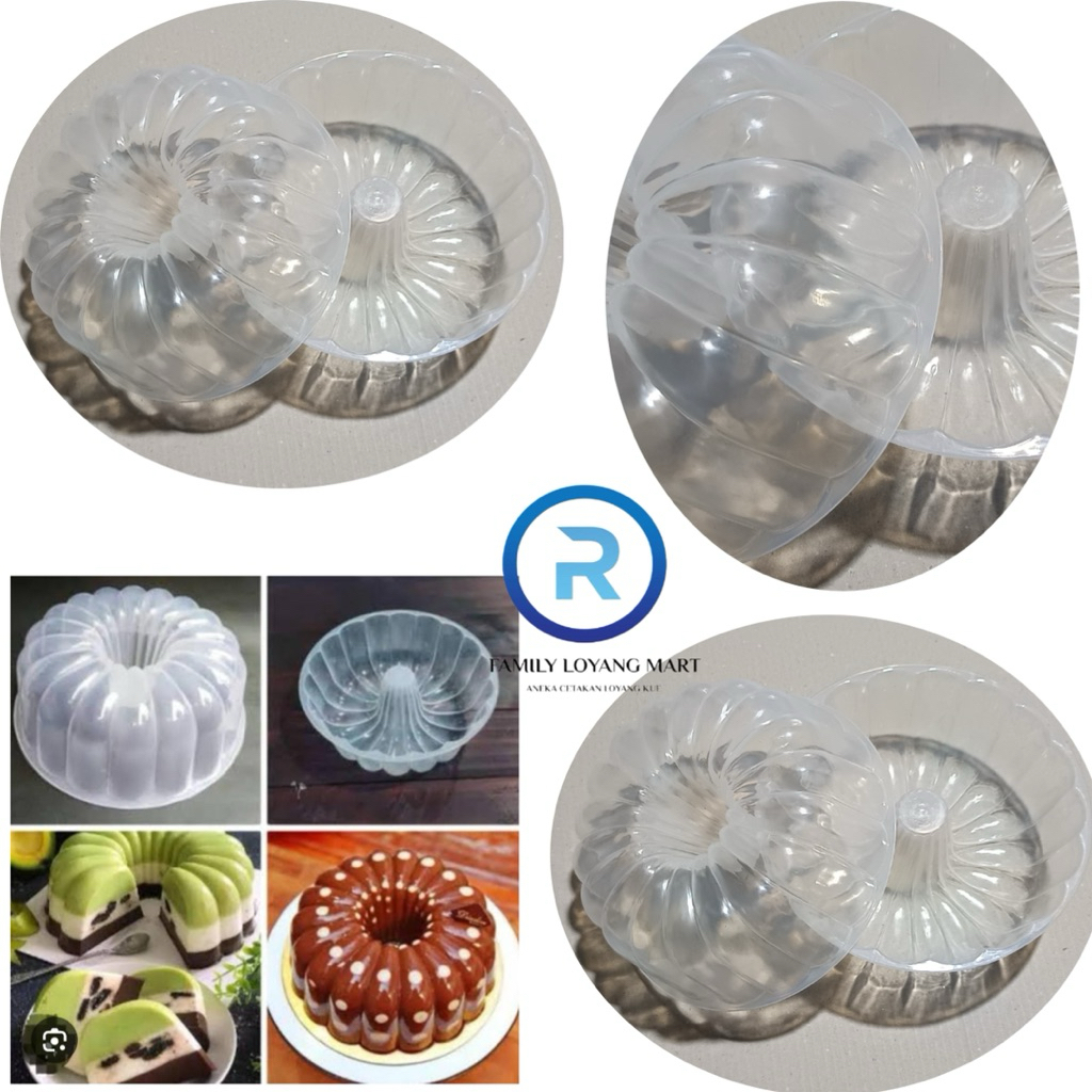 Cetakan Puding Polkadot/Cetakan Agar Polkadot Ukuran 24CM Bahan Plastik