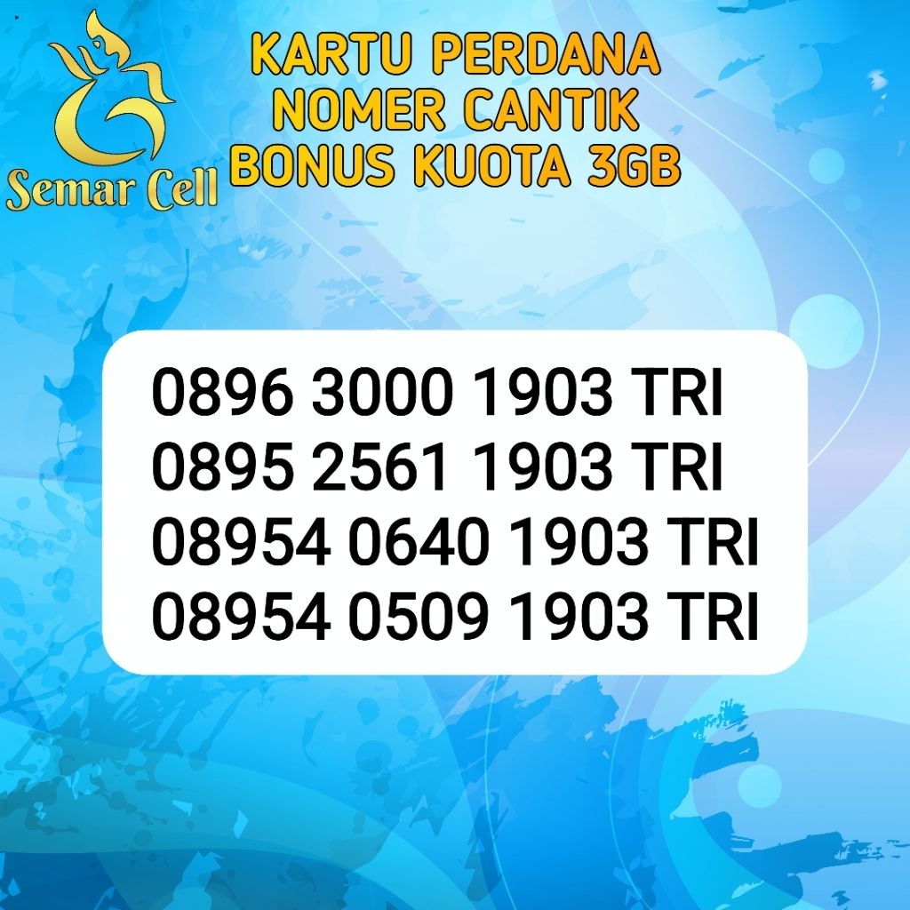 Kartu perdana 1903, kartu perdana angka tahun, kartu perdana nomer cantik, kartu perdana kuota 3gb, 