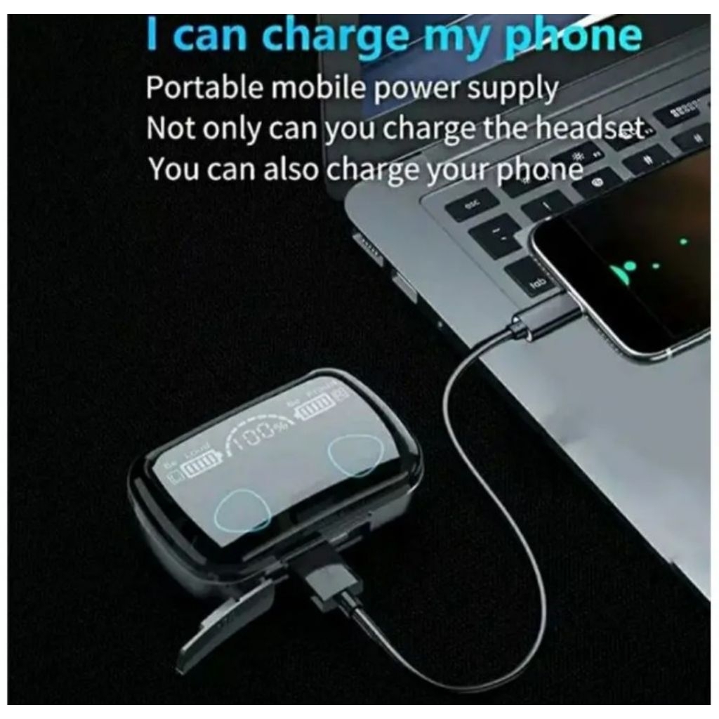 Headset Bluetooth TWS M10 Earphone Bluetooth V 5.3 Full Bass