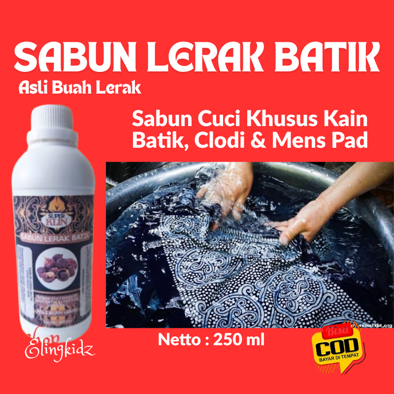 Sabun Lerak Cair Pencuci Kain Batik Cleaner 250ml Sabun Cair Lerak Cuci Kain Batik Tulis