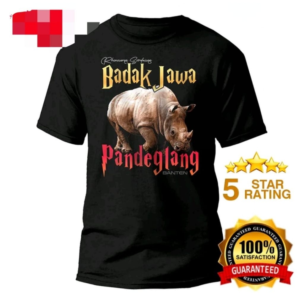 KAOS PENDEK BADAK JAWA PANDEGLANG BANTEN MOTIF DEPAN