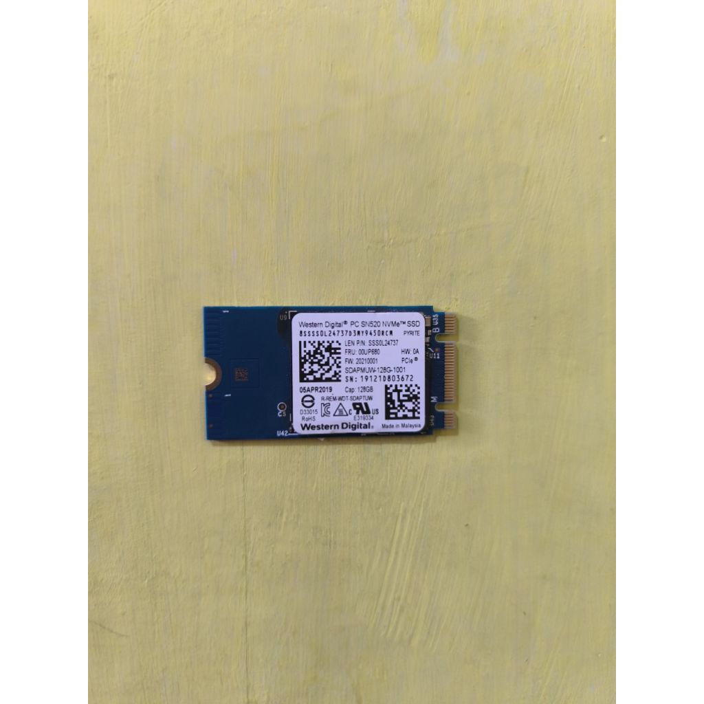 SSD M.2 Nvme 128 GB ukuran 2242