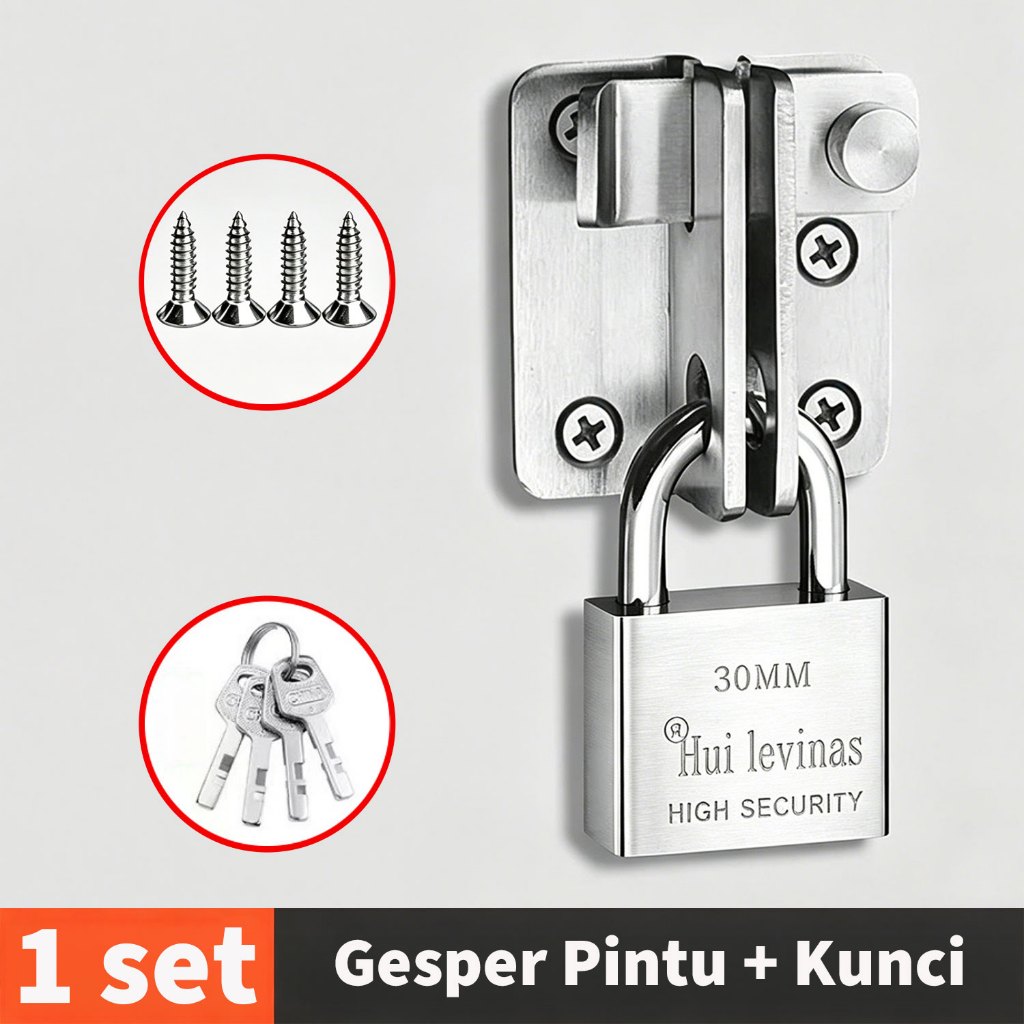 RH Grendel Pintu Geser Gembok Kunci Slot Slot Kunci Pintu Geser Bahan Stainless Steel Grendel Kanan 