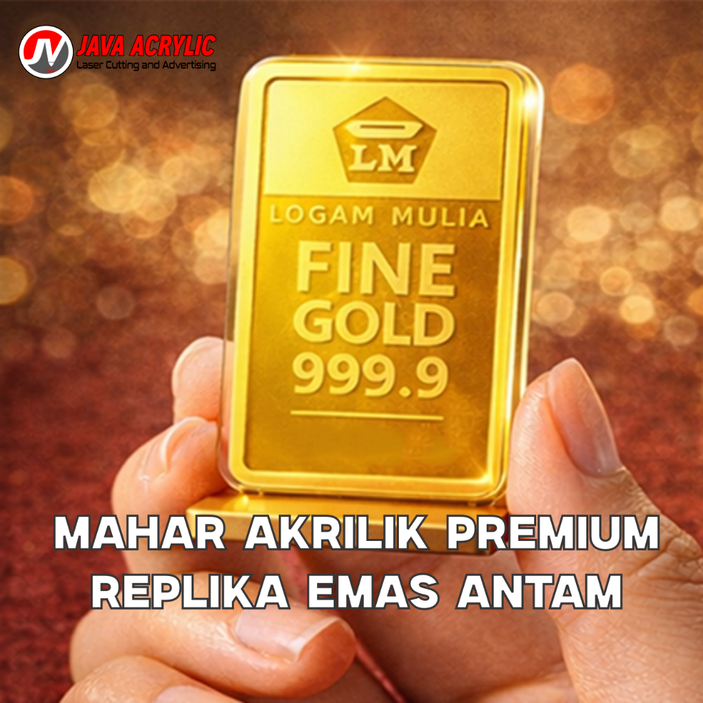 Replika Logam Mulia Bahan Mahar Terbuat Dari Akrilik Emas Akrilik Mirror Gold 1-100 gram