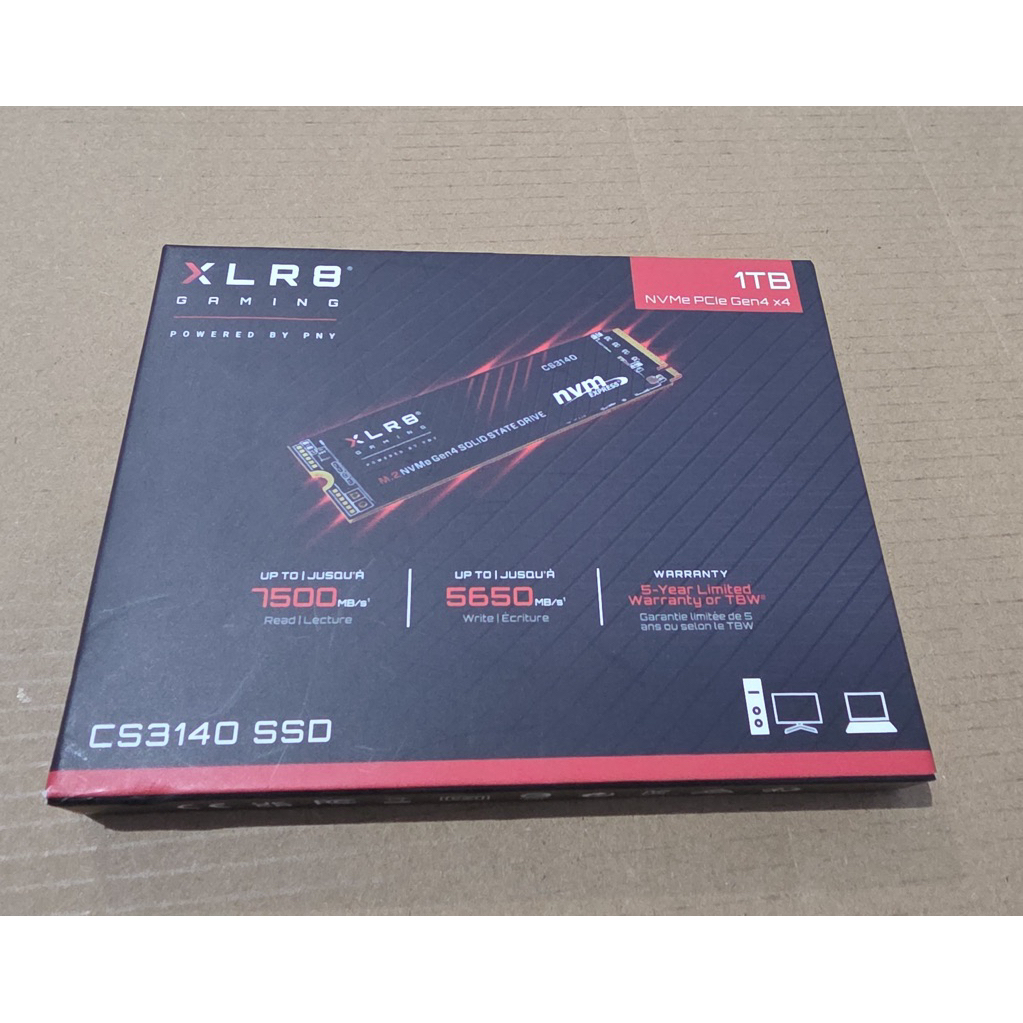 PNY cs3140 xlr8 ssd nvme 1T baru