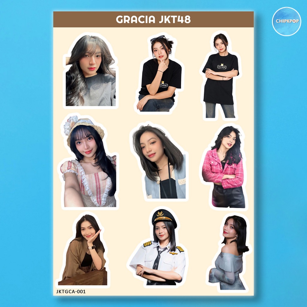 GRACIA STIKER JKT 48 I STIKER JKT 48 I JKT 48 NEW ERA I STIKER GRACIA JKT48 I STIKER HOLOGRAM JKT48