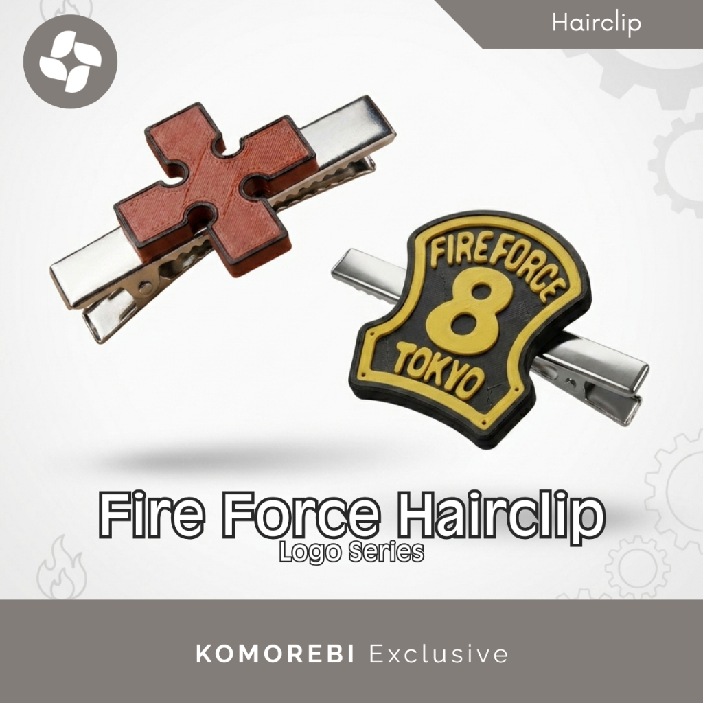 Jepit Rambut Fire Force Anime Hairclip Aksesoris Rambut Cosplay Fire Force Company 8 Evangelist Logo