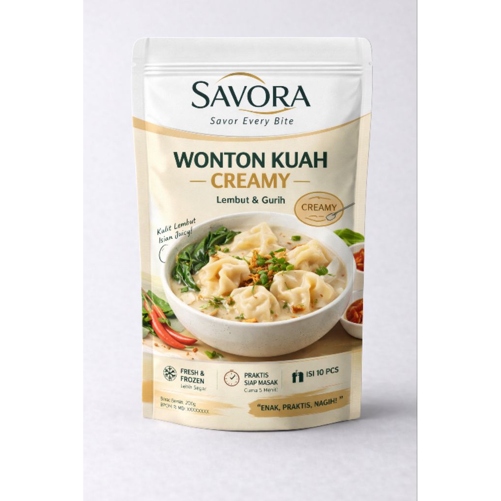 wonton kuah creamy