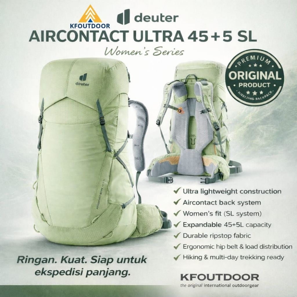 Deuter Aircontact ultra 45 + 5 SL Tas Deuter Ransel Original Deuter