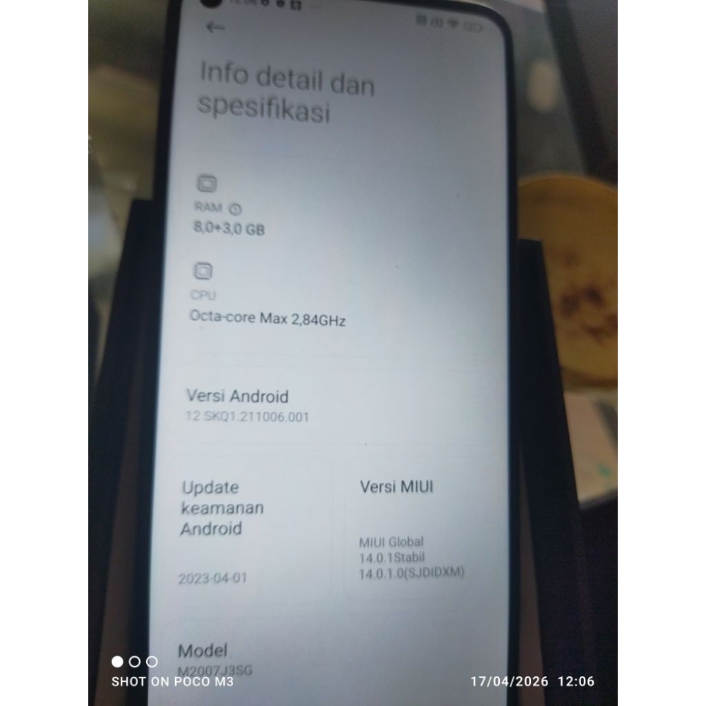 Fullset second Xiomi Mi  10 T 8/128 Cosmic Black