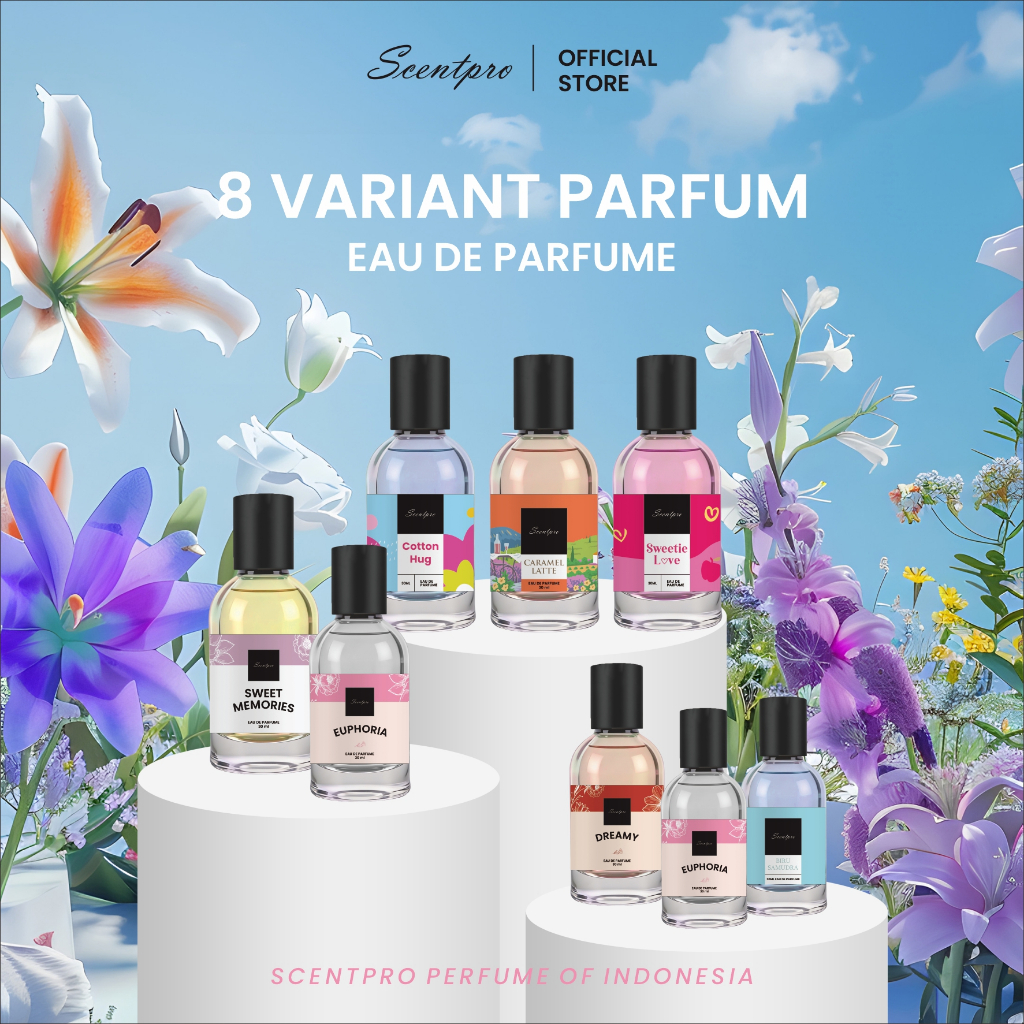 PARFUM SCENTPRO Whitening Eau De Parfum 30ml - Parfum Wanita Wangi Soft Tahan Lama Unisex Mewah Velv