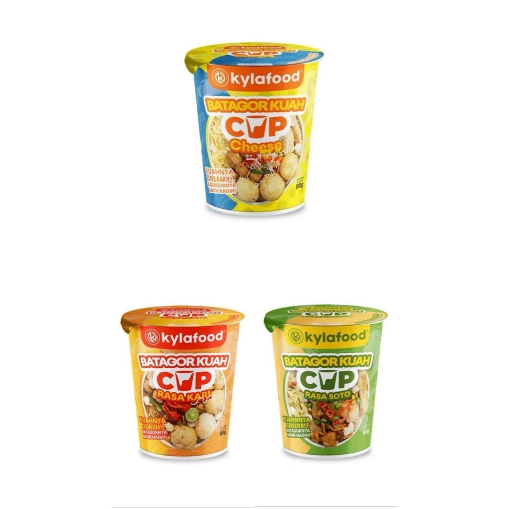 Kylafood Batagor Kuah Cup Vriant Cheese, Kari, Soto 80g