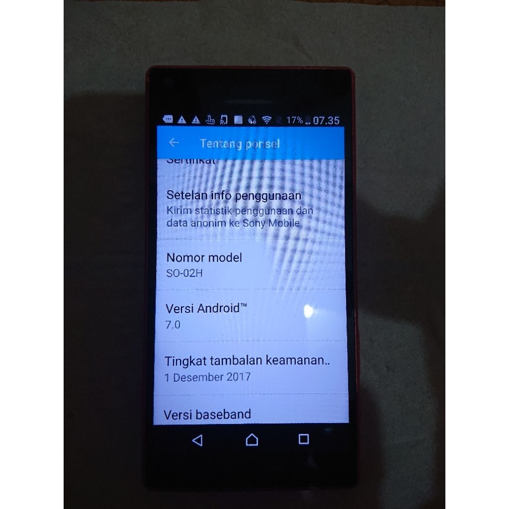 Mesin Sony Xperia Z5 compact