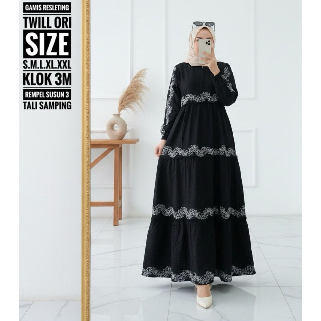 GAMIS TWILL ORI || GAMIS HITAM || GAMIS BUSUI || BAJU BUSUI || BAJU BATIK