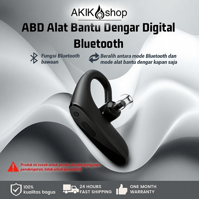 AS ABD Alat Bantu Dengar Satu Sisi dengan Bluetooth, Desain Tradisional Tidak Mencolok, Bisa Streami