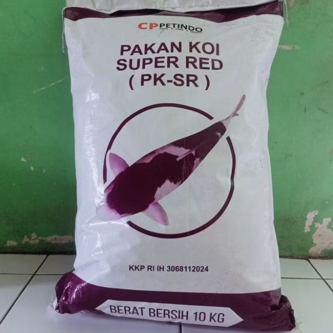 CP Pakan Koi PK-SR Super Merah 5mm 1Kg Pakan Koi Super Nutrisi Pencerah Warna Ikan Koi Makanan Ikan 