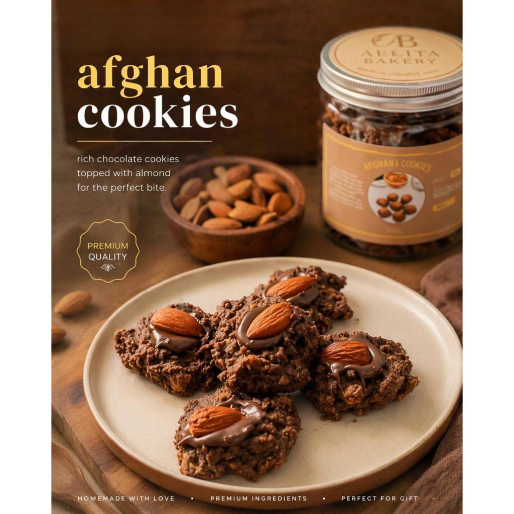 Afghans Cookies Premium Wijsman / Kuker Afghan Nutella Almond