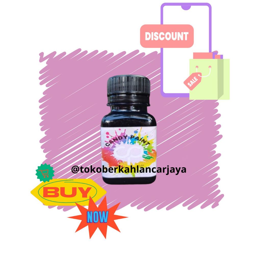 (OLES) 50 ML CANDY PAINT CAT OLES / CAT LOGAM BESI CHROME CANDY PAINT CAT PEWARNA LOGAM INSTAN