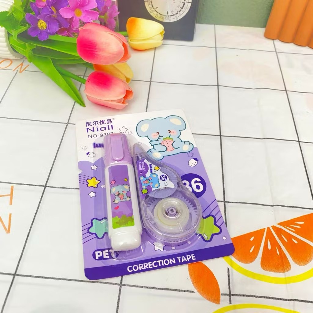 1 PACK ISI 2 PCS TIP EX PITA KERTAS DAN TIP EX CAIR / CORRECTION TAPE IMUT LUCU 2 IN 1