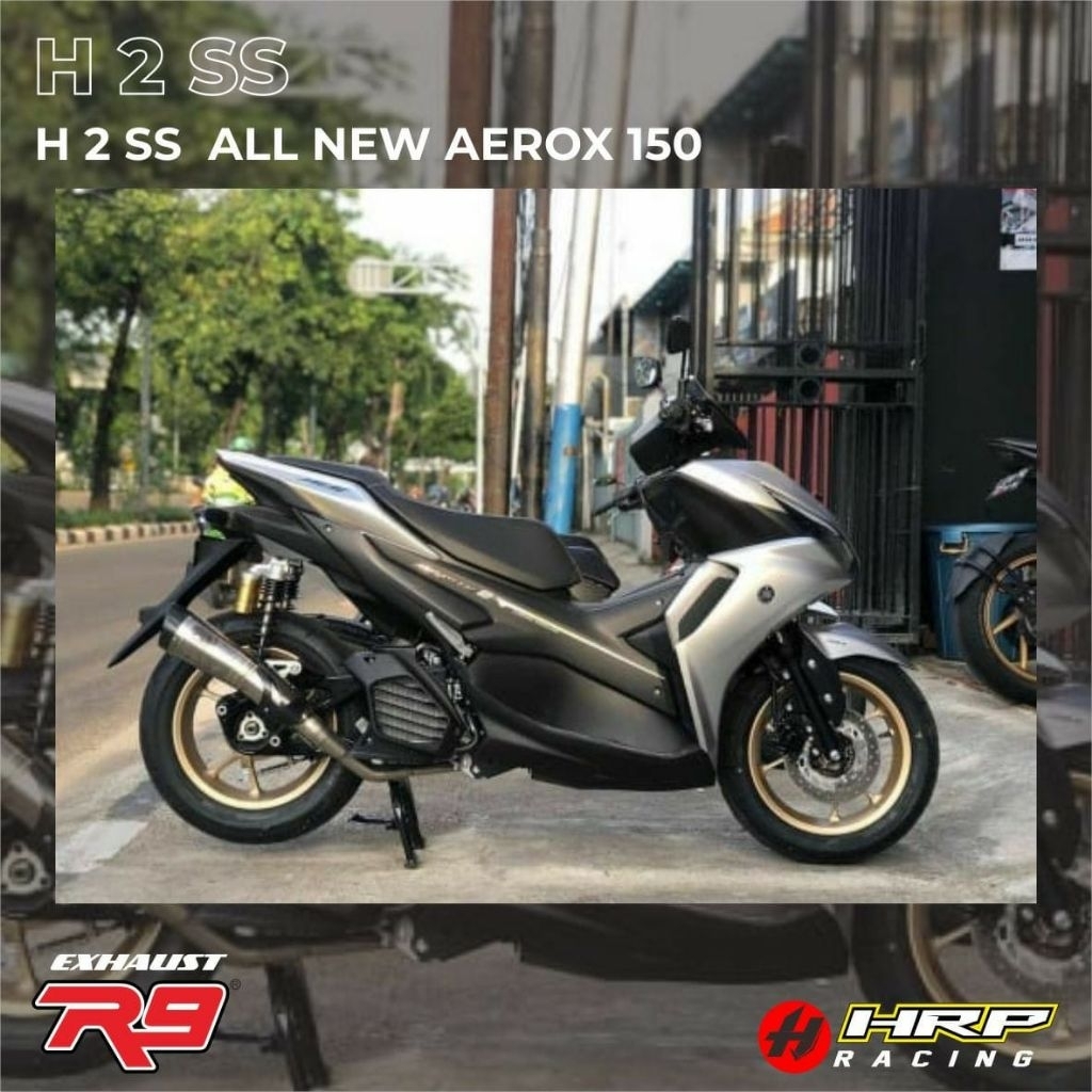 KNALPOT R9 AEROX 155 NEW H2 SS SERIES