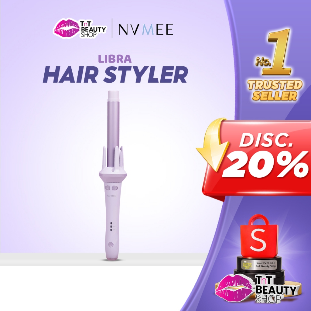 NVMEE - Catokan Keriting Keramik Otomatis Libra Hair Styler New Desain Elegant | TnT Beauty Shop