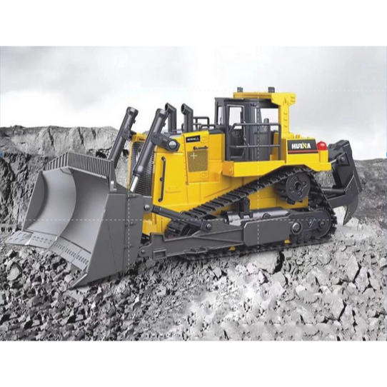 Huina 1569 1/16 2.4G 8CH RC Truck Bulldozer RC Alat Berat