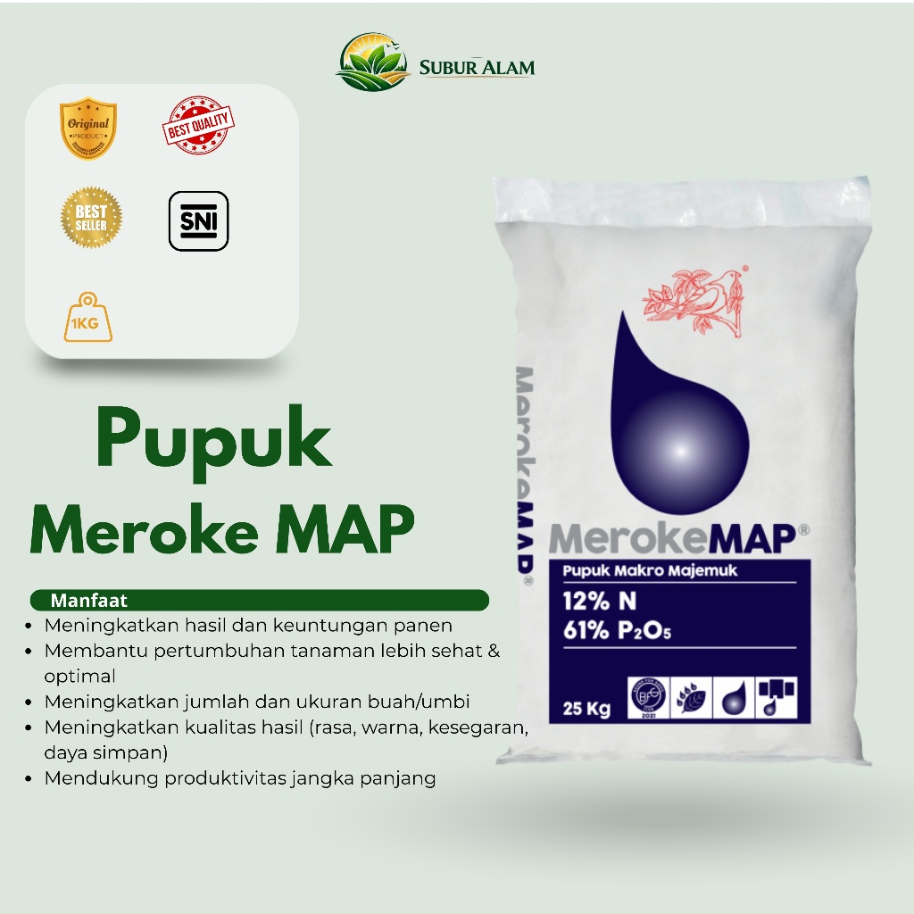 Meroke MAP 1 kg pupuk tanaman hidroponik buah pupuk daun mutiara