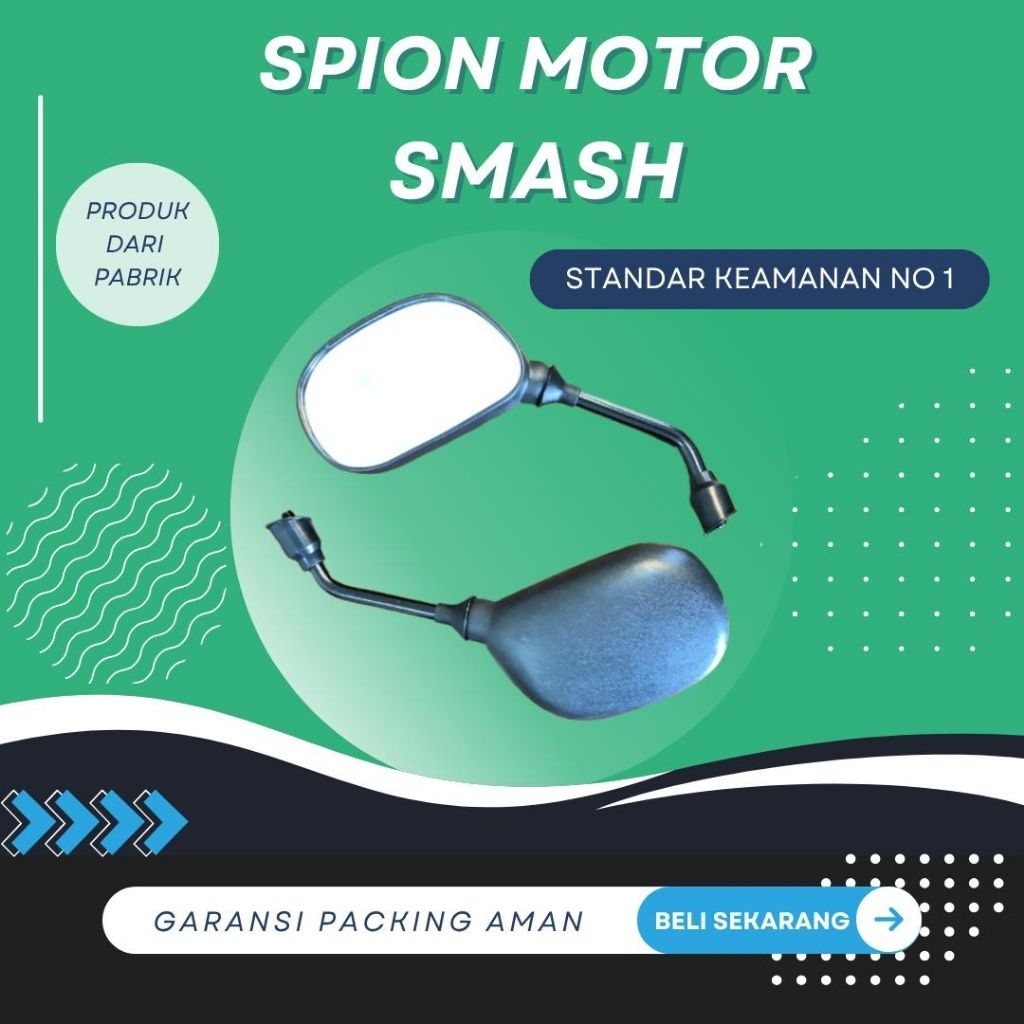 Spion SMASH Standar Kaca Cembung 2 Pcs Kanan Kiri / Spion SMASH Suzuki