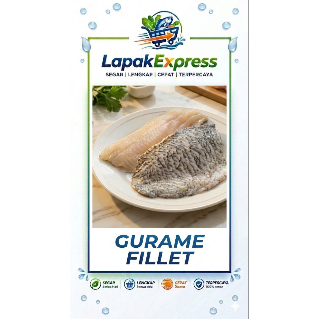 Ikan Gurame Fillet Tanpa Tulang - Gurame Slice Fresh Segar Bersih 1 Ekor