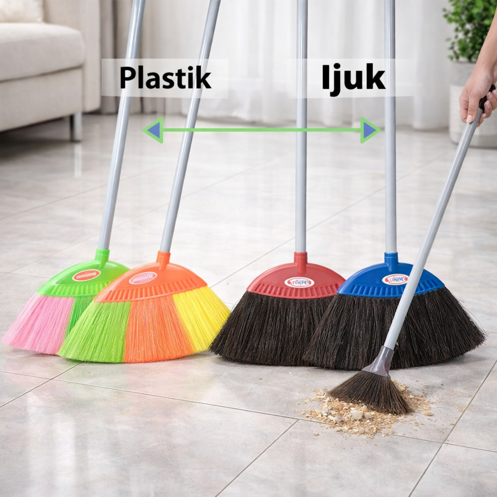 Sapu Lantai Plastik Ijuk Kharisma / Sapu Ijuk Plastik / Sapu Lantai Murah Floor Broom
