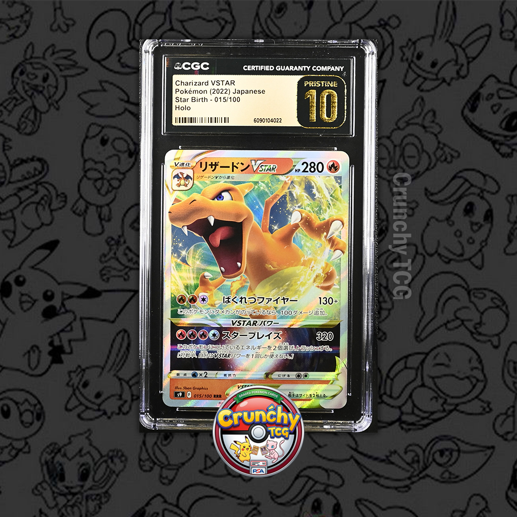 CGC Pristine 10 - Charizard VSTAR #015 Star Birth - Kartu Pokemon (TCG) - Not PSA