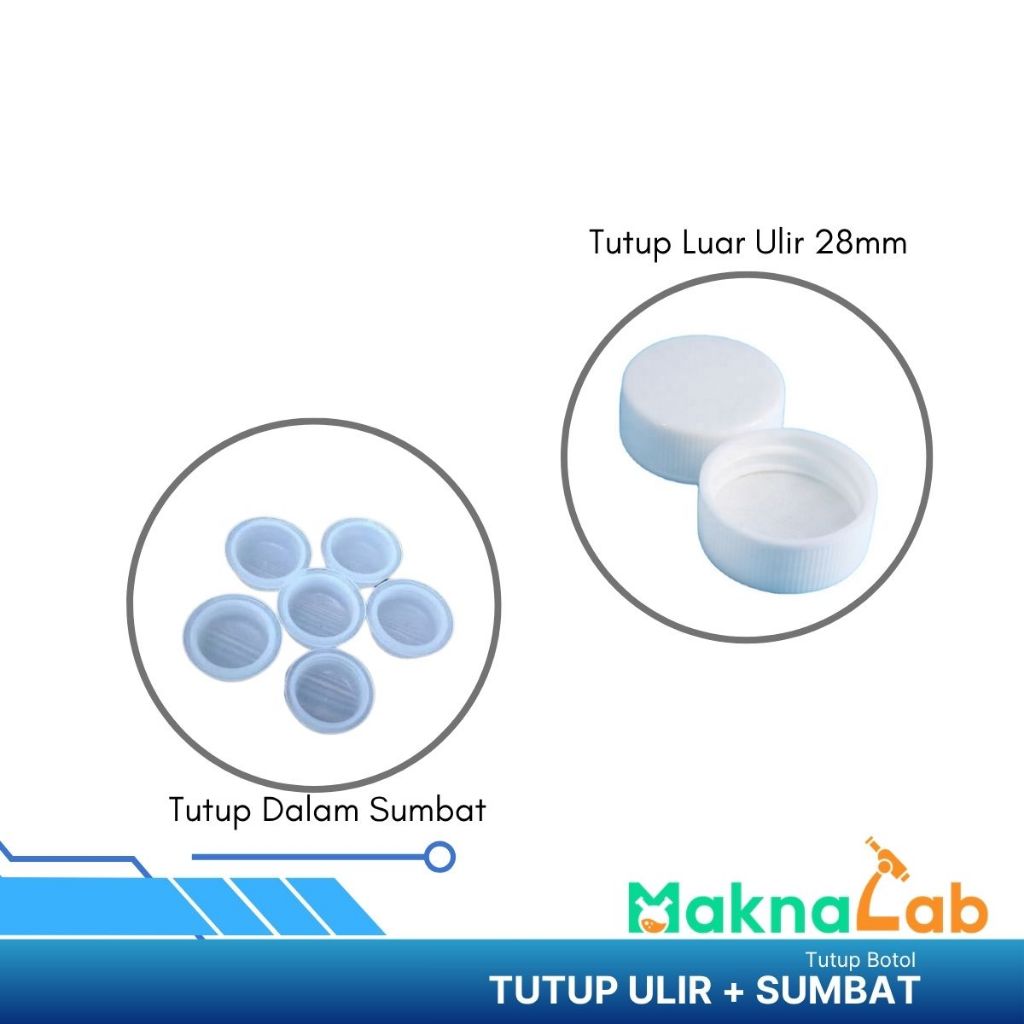 Tutup Botol Ulir + Sumbat / Tutup Plastik 1 Set Ulir dan Sumbat