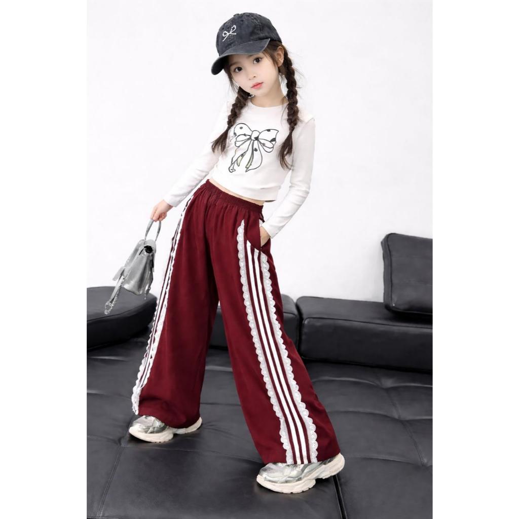 One Set Anak Perempuan Motif Pita Dan Celana Kulot//One Set Anak Terbaru Dan Terlaris