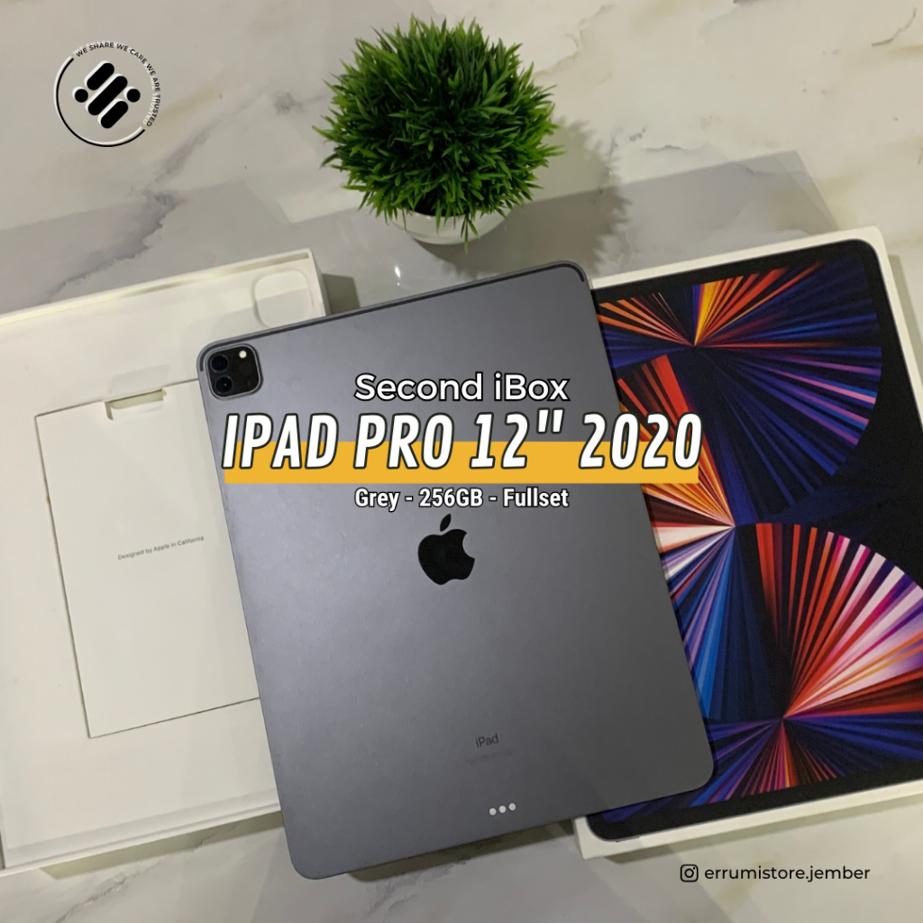 IPAD PRO 2020 IBOX | GREY | 256GB | LAYAR 12 INCH | FULLSET