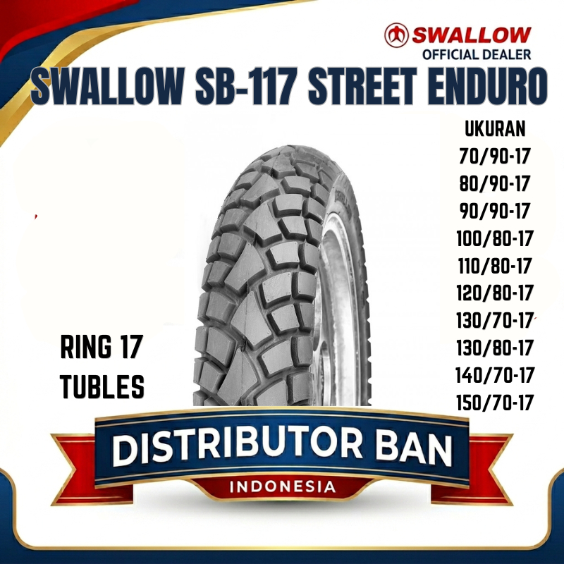 BAN SWALLOW SB-117 STREET ENDURO RING 17 TUBELESS SWALLOW