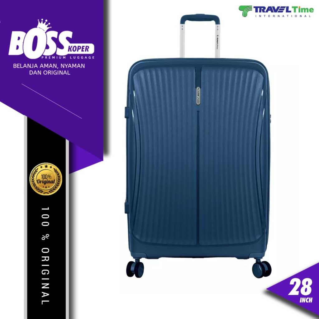 TRAVEL TIME koper 28 inch besar hardcase polypropylene tahan banting kuat tsa lock expandable