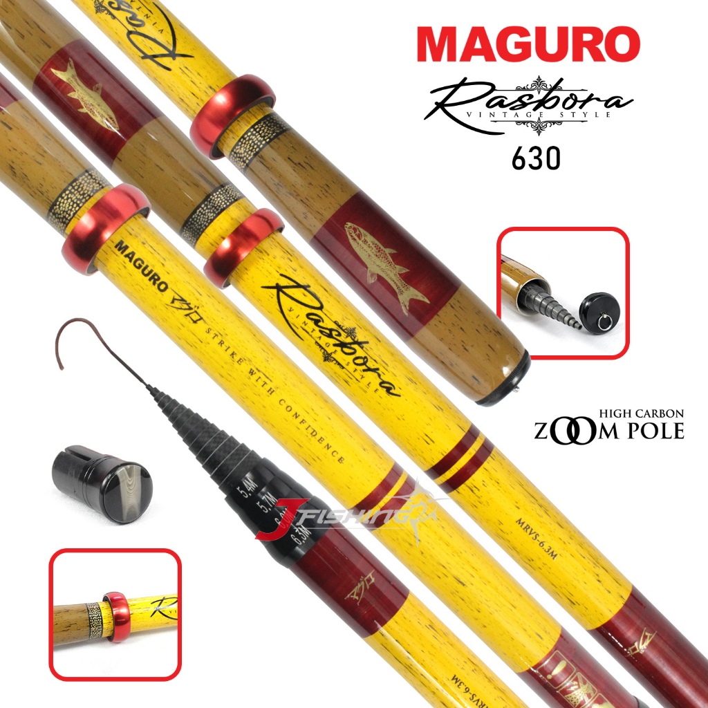 Joran Tegek MAGURO RASBORA | 360 s/d 630 | Zoom Pole | High Carbon | Maguro