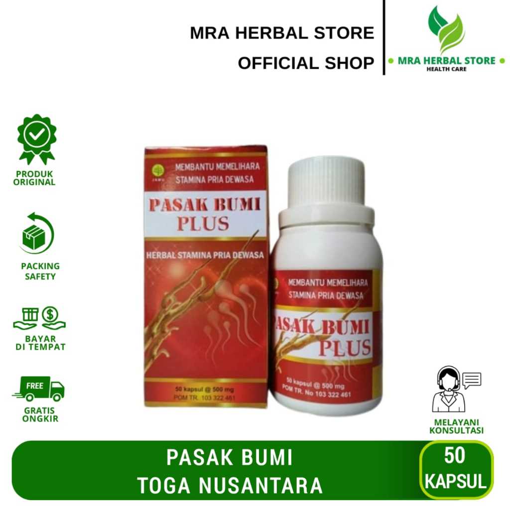 Kapsul Herbal Pasak Bumi Plus Toga Nusantara Isi 50 Kapsul Original